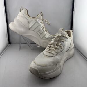Ugg Womens La Daze White Leather No Tie Laces Cord Lock Sneakers Shoes US 6.5